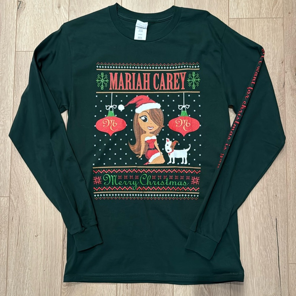 Mariah Carey Holiday Graphic Long sleeve Tshirt